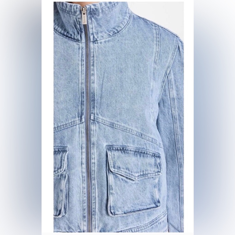 Splendid Collection Blue Washed Denim Utility Jacket - Picture 5 of 11